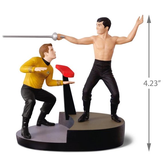 New! Star Trek Captain Kirk & Sulu Hallmark Keepsake Ornament 2018 + Sound - Picture 3 of 5